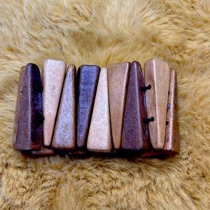Wooden bangle style bracelet